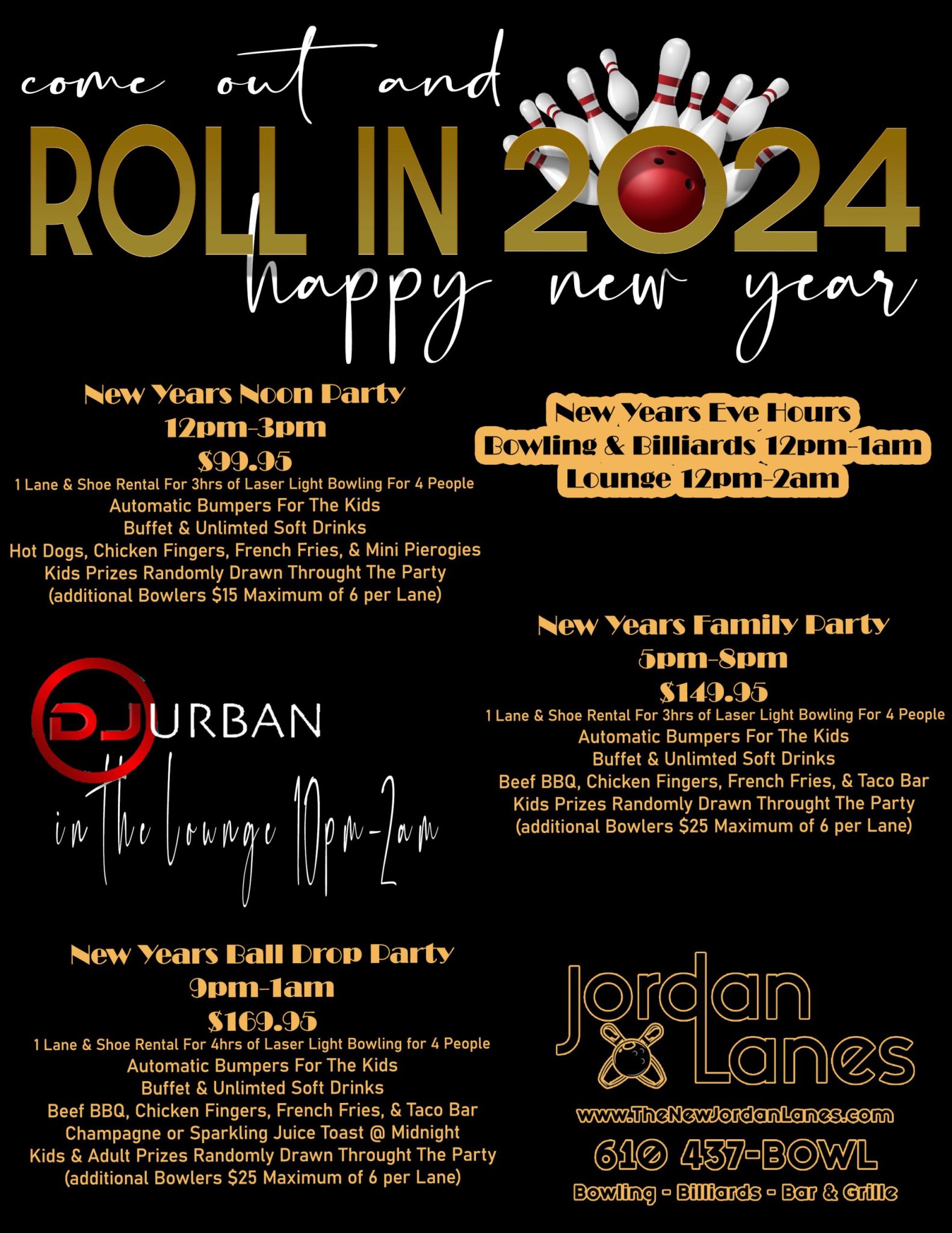 New Years Eve Parties @ The New Jordan Lanes